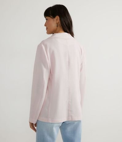 Blazer Alargado en Lino con Abertura Frontal Total 2