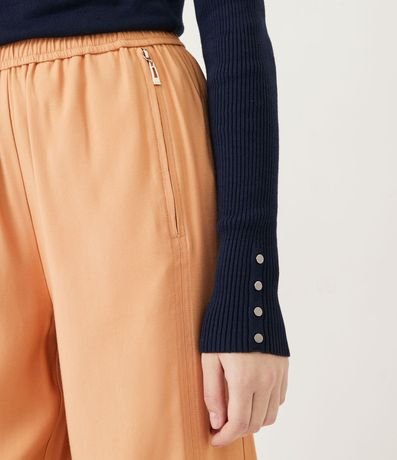 Suéter Alargado en Punto con Cuello Barco 5