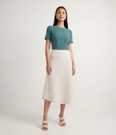 Blusa con Aberturas y Detalles de Pespuntes 5