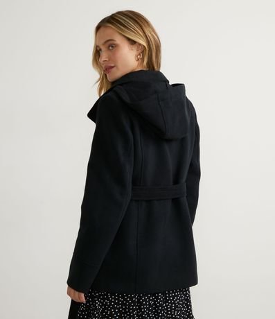 Campera Alargada en Polivelour con Abotonado Doble 2