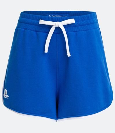 Short Runner en Algodón con Costura Contrastante y Estampado Playstation 6