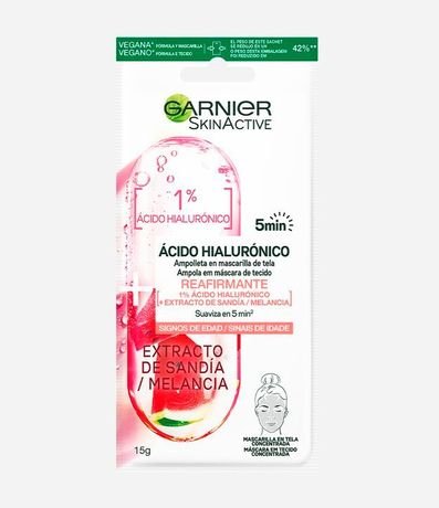 Mascarilla Facial de Tela Watermelon Ácido Hialurónico Garnier 1