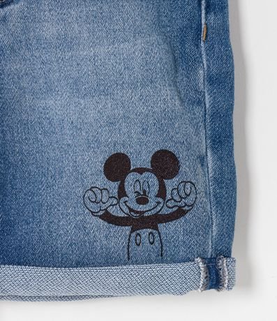 Bermuda Infantil Jean con Estampado Mickey y Tirantes - Tam 1 a 5 años 11