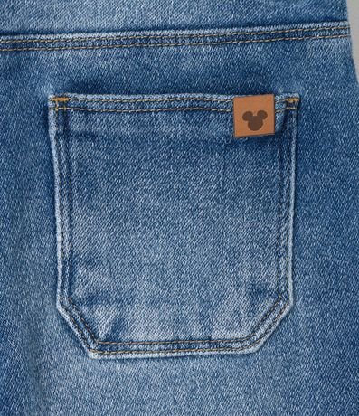 Bermuda Infantil Jean con Estampado Mickey y Tirantes - Tam 1 a 5 años 12