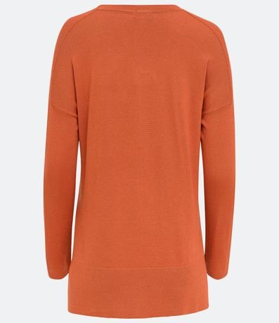 Blusa de Punto con Escote V Texturizada con Barra Mullet 7