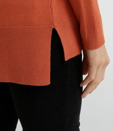 Blusa de Punto con Escote V Texturizada con Barra Mullet 4