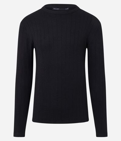 Suéter en Viscosa con Textura en Rayas Verticales 7