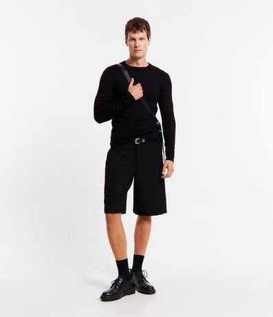 Suéter en Viscosa con Textura en Rayas Verticales 3