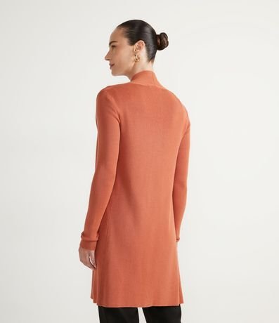 Cardigan Alargado Básico de Punto con Bolsillos 2