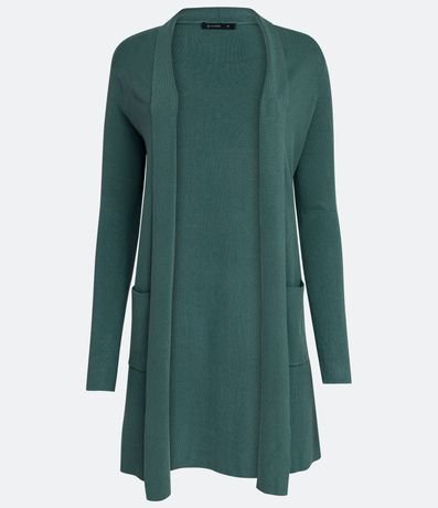Cardigan Alargado Básico de Punto con Bolsillos 8