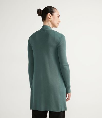 Cardigan Alargado Básico de Punto con Bolsillos 2