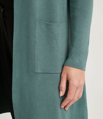 Cardigan Alargado Básico de Punto con Bolsillos 6
