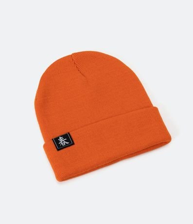 Gorro Infantil con Dobla y Etiqueta Aplicada - Tam U 1