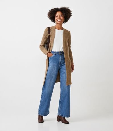 Cardigan Alargado con Bolsillos Delanteros 2