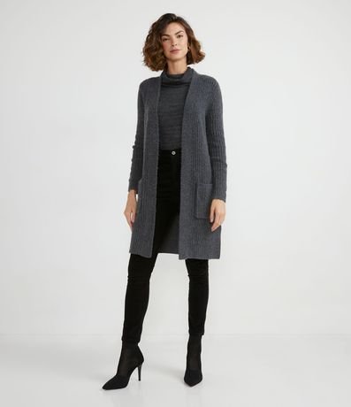 Cardigan Alargado con Bolsillos Delanteros 5