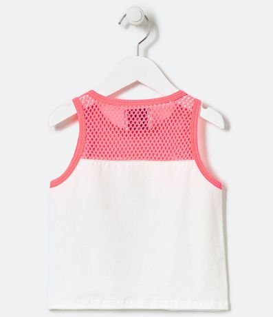 Blusa Infantil Musculosa con Malla y Estampado Free Your Heart - Talle 5 a 14 años 2