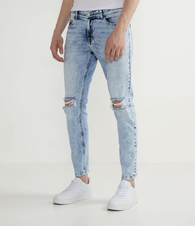 Pantalón Skinny en Jeans Jaspeado 1