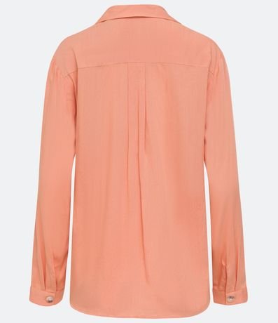 Camisa en Viscosa con Manga Larga y Escote V Pespuntado 7