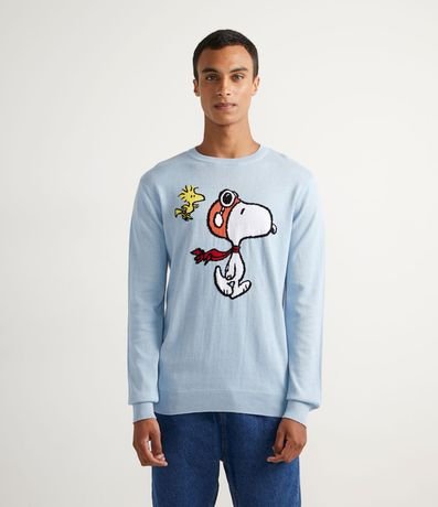 Buzo Suéter de Punto con Estampado Snoopy y Woodstock 1