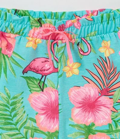 Short Infantil Clochard con Estampado Tropical - Talle 5 a 14 años 3