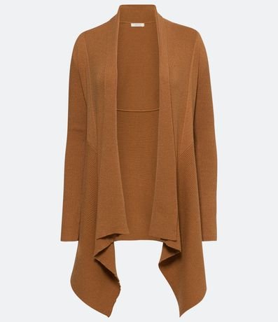 Cardigan Alargado de Punto Texturizado con Abertura Total 5