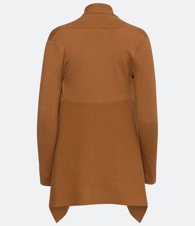 Cardigan Alargado de Punto Texturizado con Abertura Total 6