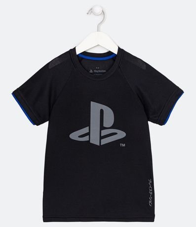 Camiseta Infantil Deportiva con Estampado del Logo PlayStation - Tam 5 a 14 años 1