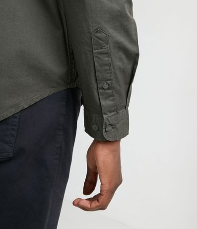 Camisa Manga Larga en Sarga con Bolsillos 4