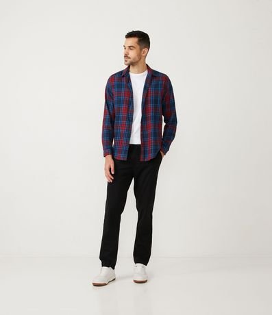 Camisa Comfort de Cuadros en Franela con Manga Larga 2