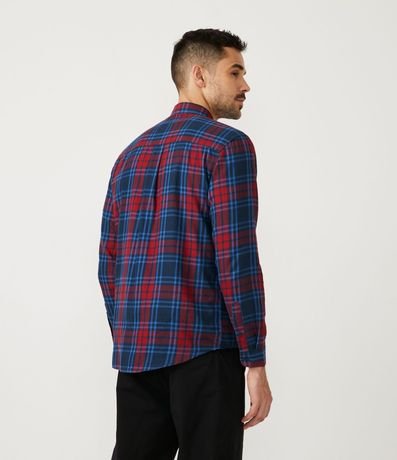 Camisa Comfort de Cuadros en Franela con Manga Larga 3