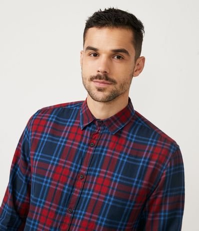 Camisa Comfort de Cuadros en Franela con Manga Larga 4