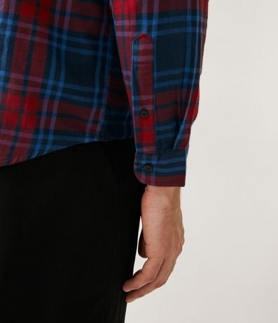 Camisa Comfort de Cuadros en Franela con Manga Larga 5