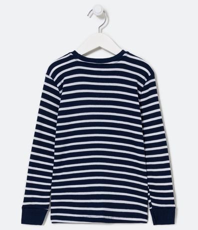 Remera de Pijama Infantil en Ribana Rayado - Talle 1 a 14 años 2