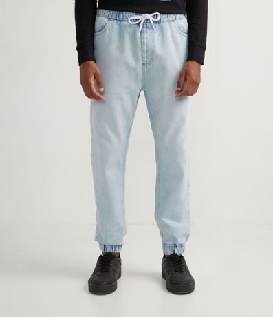 Pantalón Jogger en Jeans con Cintura Elástica 1