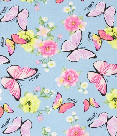 Blusa Musculosa Infantil con Estampado de Flores y Mariposas - Talle 5 a 14 años 3
