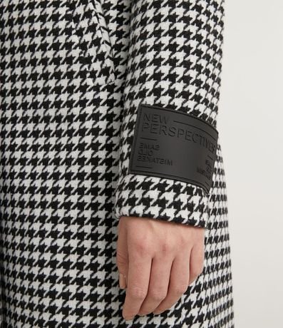 Campera Alargado en Polivelour en Cuadrillé Pied-de-Poule 2