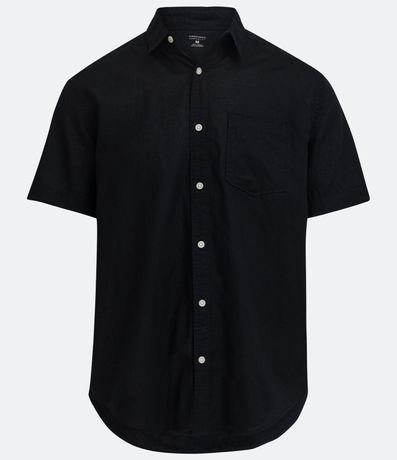 Camisa Comfort Básica en Lino con Bolsillo Delantero 6
