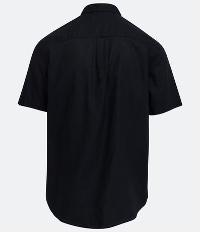 Camisa Comfort Básica en Lino con Bolsillo Delantero 7
