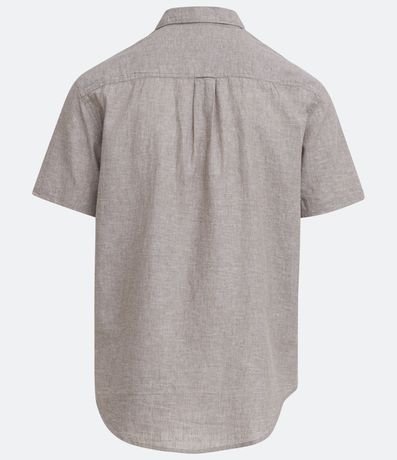 Camisa Comfort Básica en Lino con Bolsillo Delantero 5