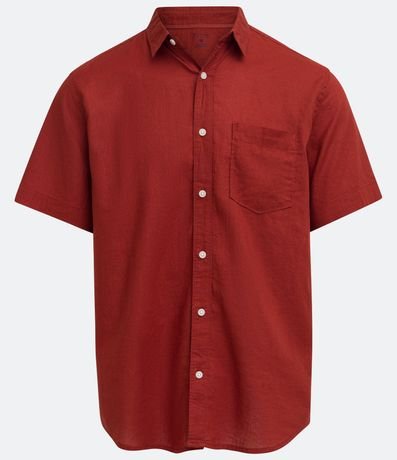 Camisa Comfort Básica en Lino con Bolsillo Delantero 5