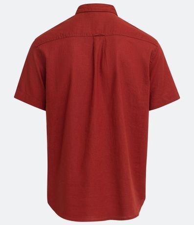 Camisa Comfort Básica en Lino con Bolsillo Delantero 6