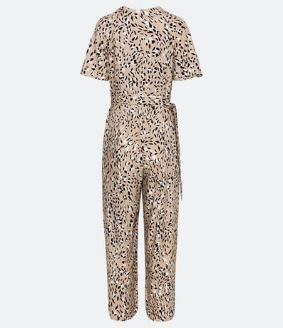 Mono en Viscosa con Estampado Animal Print Jaguar y Cinturón 8