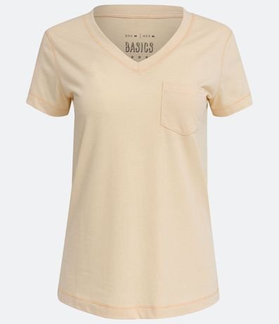 Blusa Básica en Algodón con Pequeño Bolsillo Delantero 5