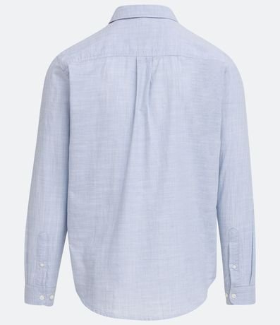 Camisa Slim en Algodón Manga Larga con Fondo Mezcla 6