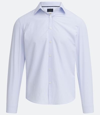 Camisa Slim Manga Larga con Estampado Cuadrillé 5