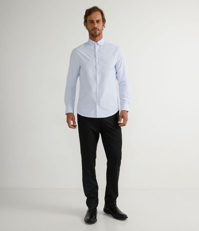 Camisa Slim Manga Larga con Estampado Cuadrillé 4