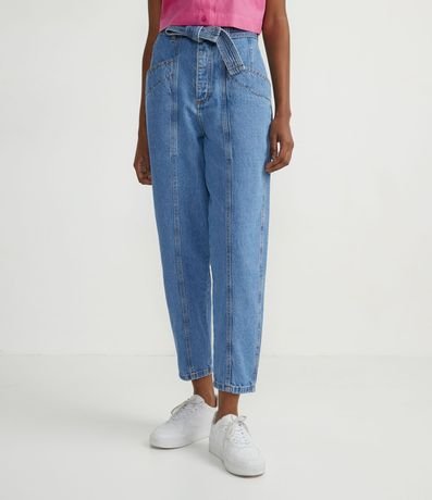 Pantalón Clochard Jeans con Bolsillos Diferenciados 1