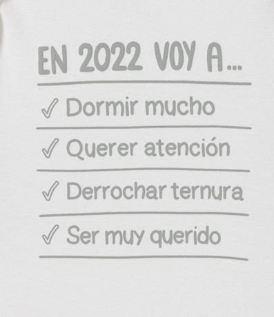 Body Infantil con Lista de Objetivos 2022 - Talle 0 a 18 meses 3