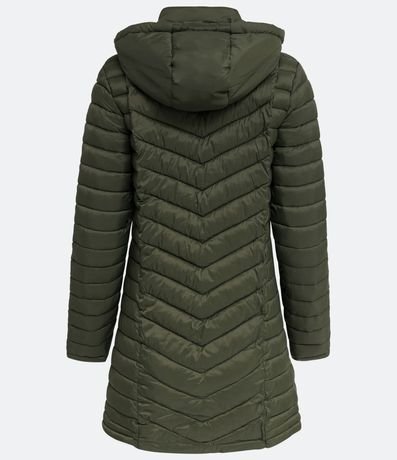 Campera Puffer Alargada en Poliamida con Capucha 8