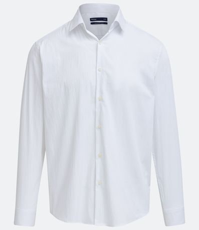 Camisa Social en Algodón Manga Larga con Textura Maquinetada 6